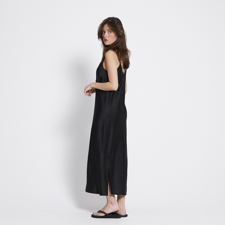 V-neck satin dress "Diane"